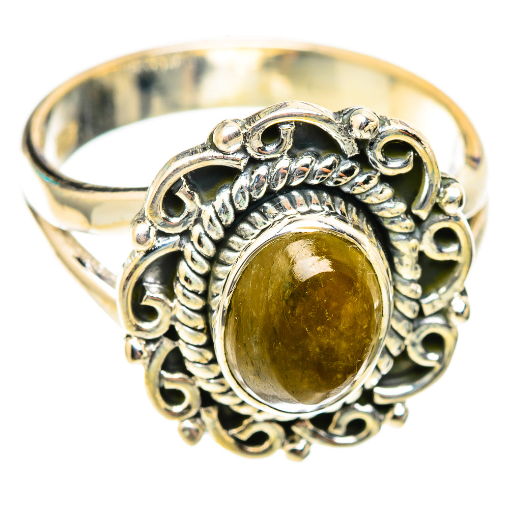 Green Tourmaline Rings handcrafted by Ana Silver Co - RING118439 - Photo 2