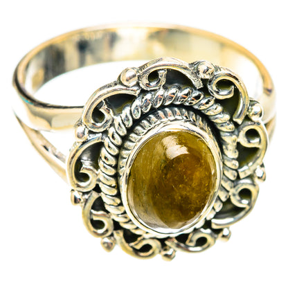Green Tourmaline Rings handcrafted by Ana Silver Co - RING118439 - Photo 2