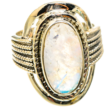 Rainbow Moonstone Rings handcrafted by Ana Silver Co - RING118444 - Photo 2