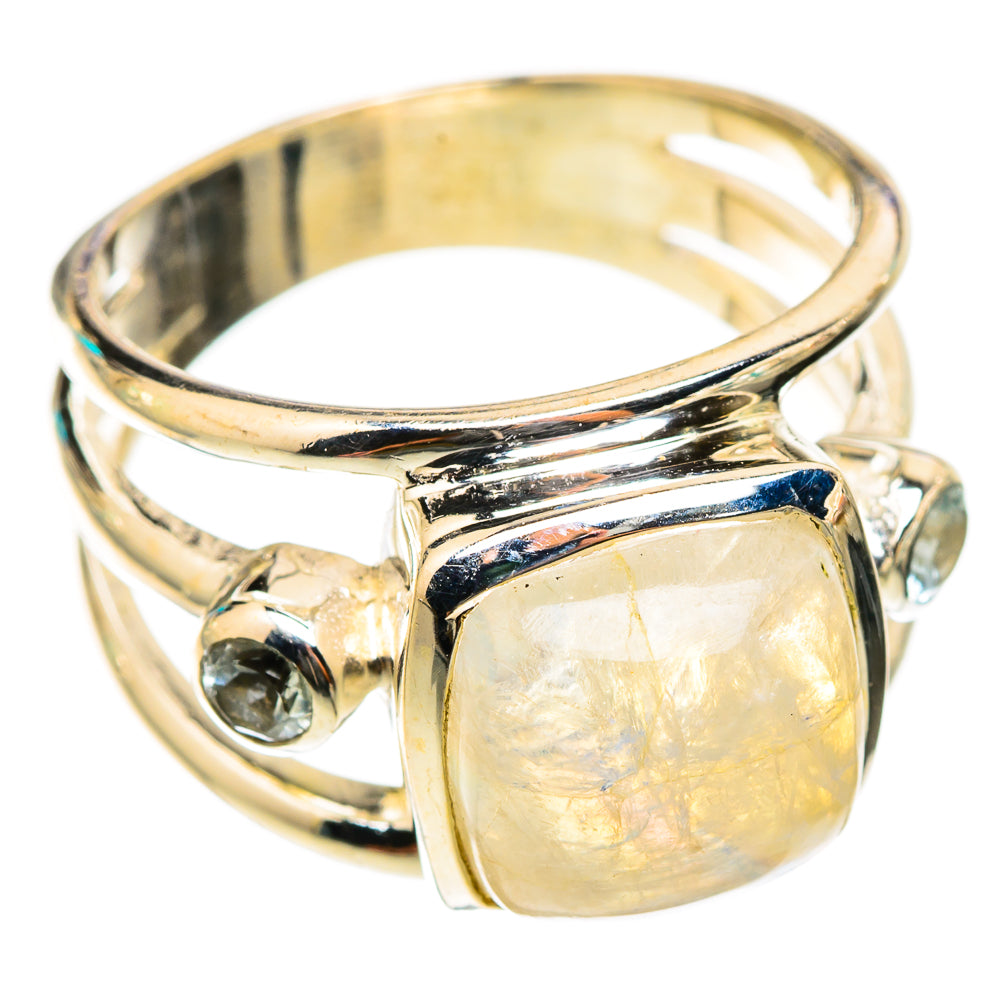 Rainbow Moonstone Rings handcrafted by Ana Silver Co - RING118445 - Photo 2