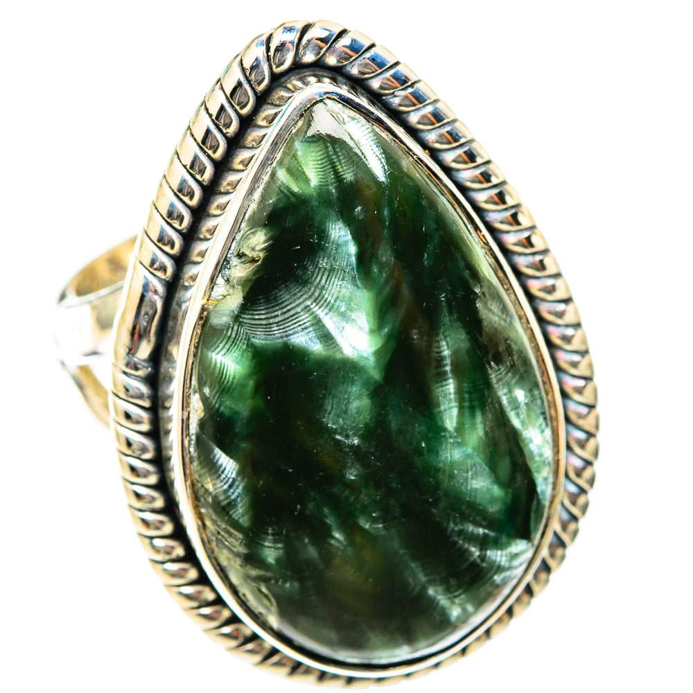Seraphinite Rings handcrafted by Ana Silver Co - RING118451 - Photo 2