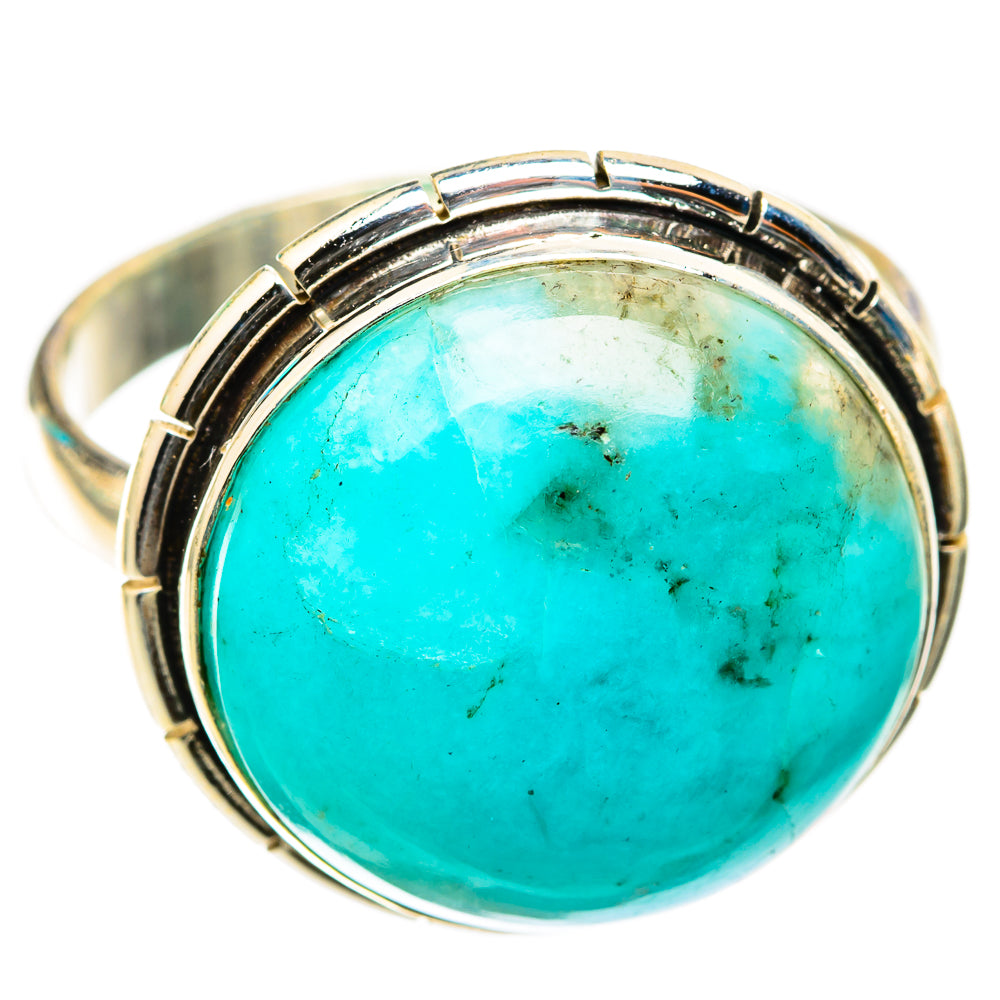 Peruvian Amazonite Rings handcrafted by Ana Silver Co - RING118468 - Photo 2