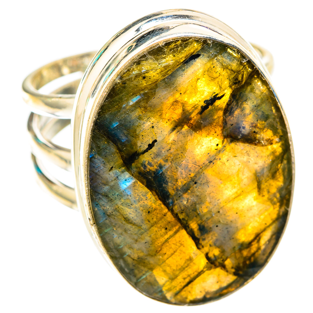 Labradorite Rings handcrafted by Ana Silver Co - RING118475 - Photo 2