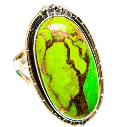 Green Copper Composite Turquoise Rings handcrafted by Ana Silver Co - RING118476 - Photo 2