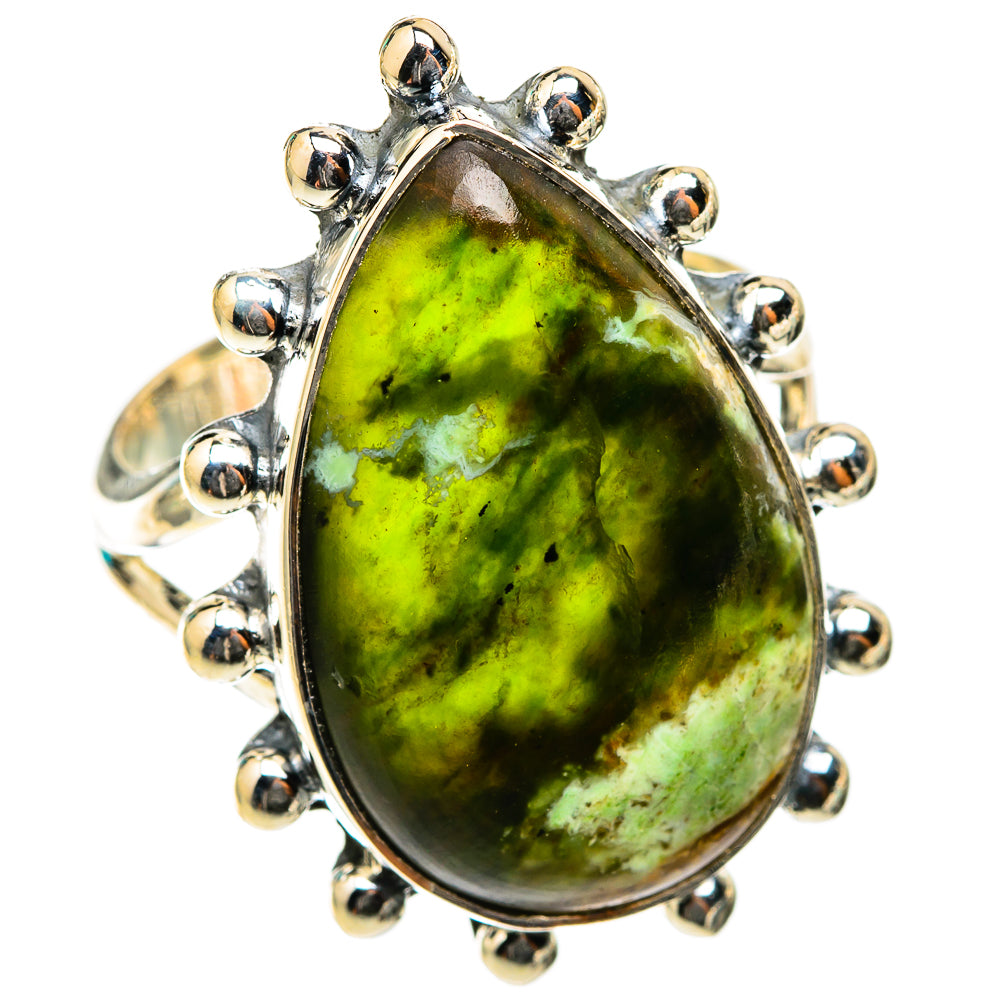 Australian Green Opal Rings handcrafted by Ana Silver Co - RING118480 - Photo 2