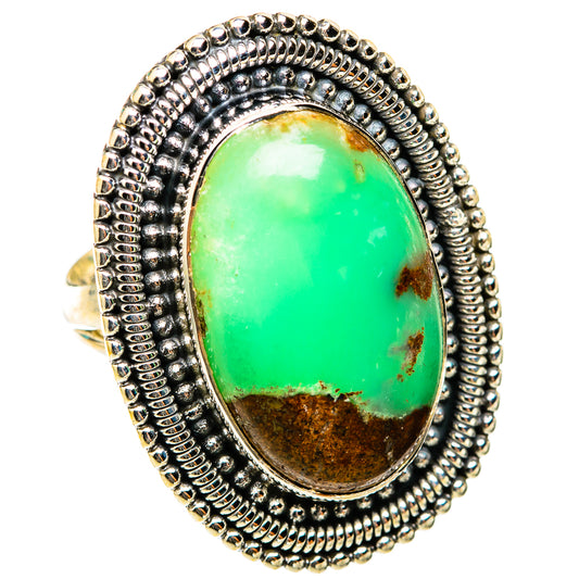 Chrysoprase Rings handcrafted by Ana Silver Co - RING118511 - Photo 2