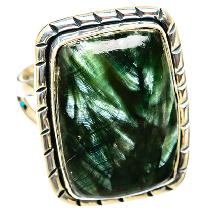 Seraphinite Rings handcrafted by Ana Silver Co - RING118515 - Photo 2