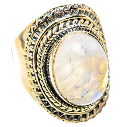 Rainbow Moonstone Rings handcrafted by Ana Silver Co - RING118531 - Photo 2