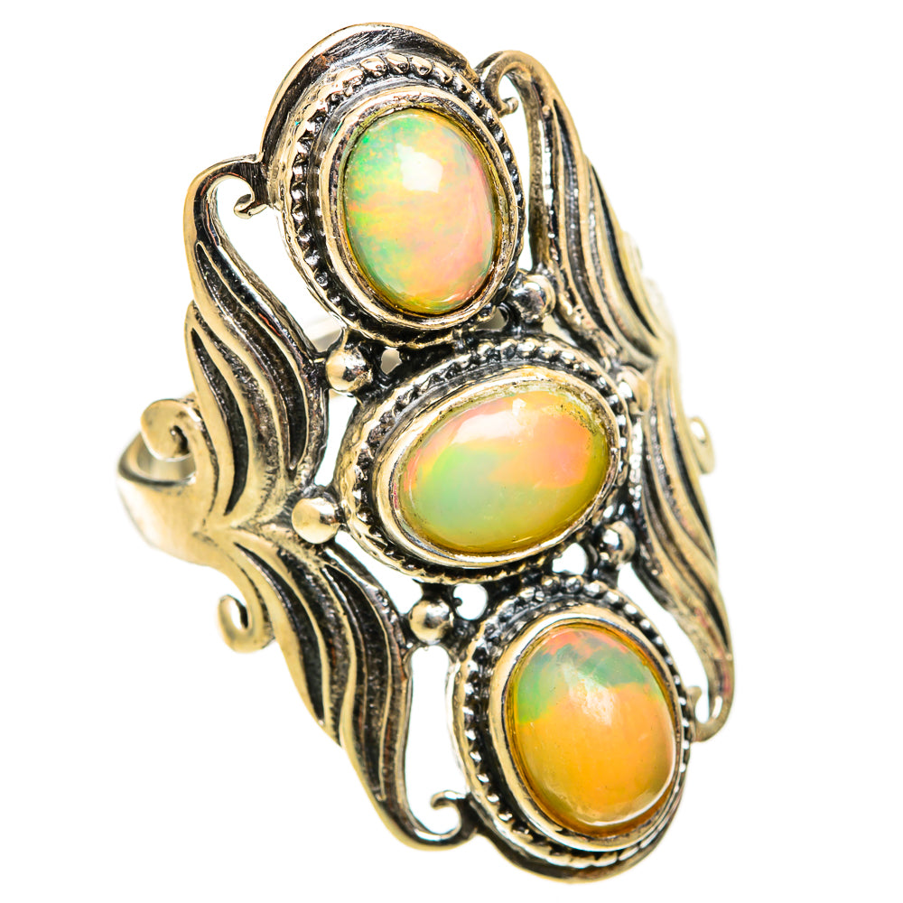 Ethiopian Opal Rings handcrafted by Ana Silver Co - RING118539 - Photo 2