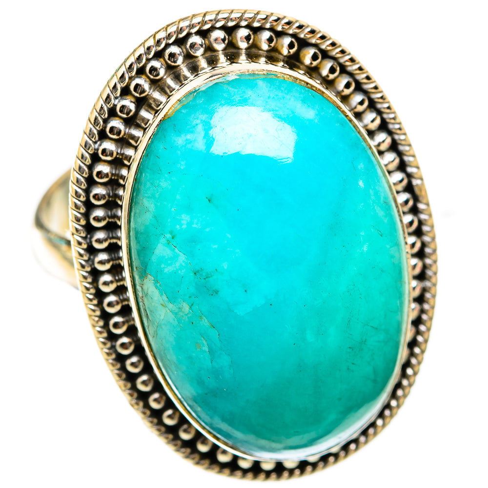 Peruvian Amazonite Rings handcrafted by Ana Silver Co - RING118544 - Photo 2