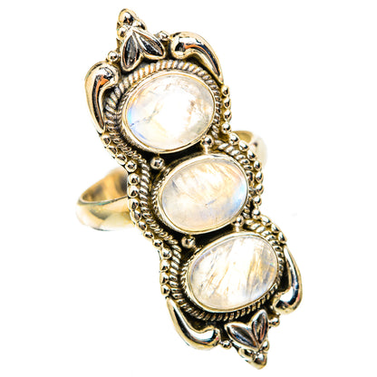 Rainbow Moonstone Rings handcrafted by Ana Silver Co - RING118554 - Photo 2