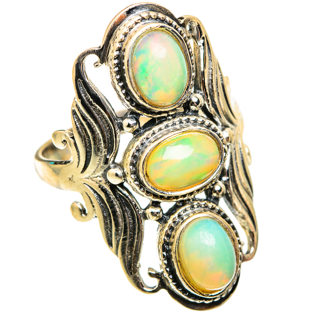 Ethiopian Opal Rings handcrafted by Ana Silver Co - RING118564 - Photo 2