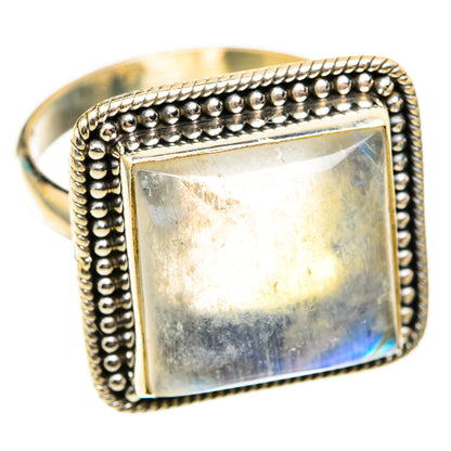 Rainbow Moonstone Rings handcrafted by Ana Silver Co - RING118580 - Photo 2