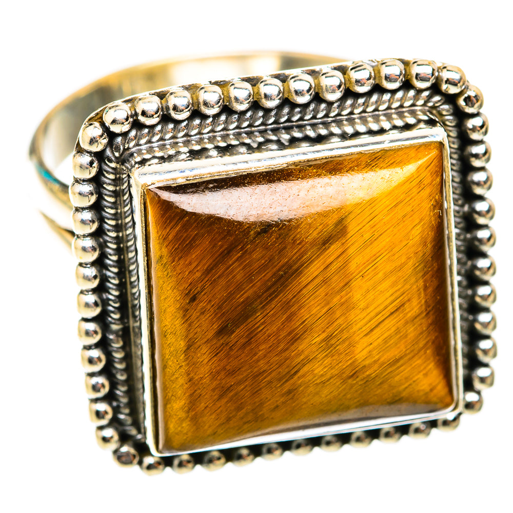 Tiger Eye Rings handcrafted by Ana Silver Co - RING118594 - Photo 2