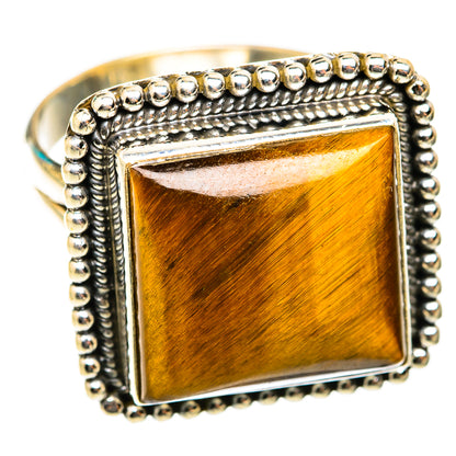 Tiger Eye Rings handcrafted by Ana Silver Co - RING118594 - Photo 2