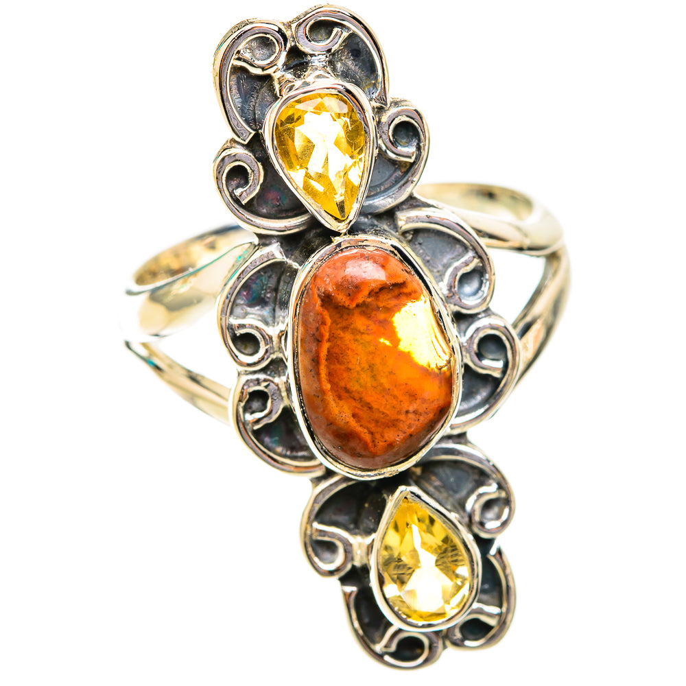 Mexican Fire Opal Rings handcrafted by Ana Silver Co - RING118628 - Photo 2