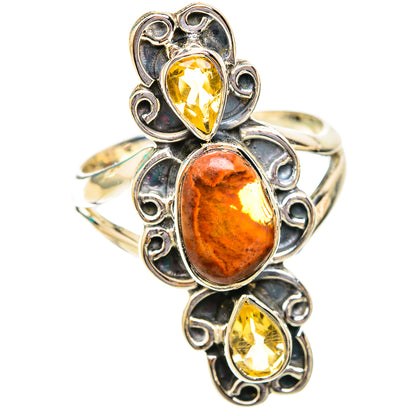 Mexican Fire Opal Rings handcrafted by Ana Silver Co - RING118628 - Photo 2