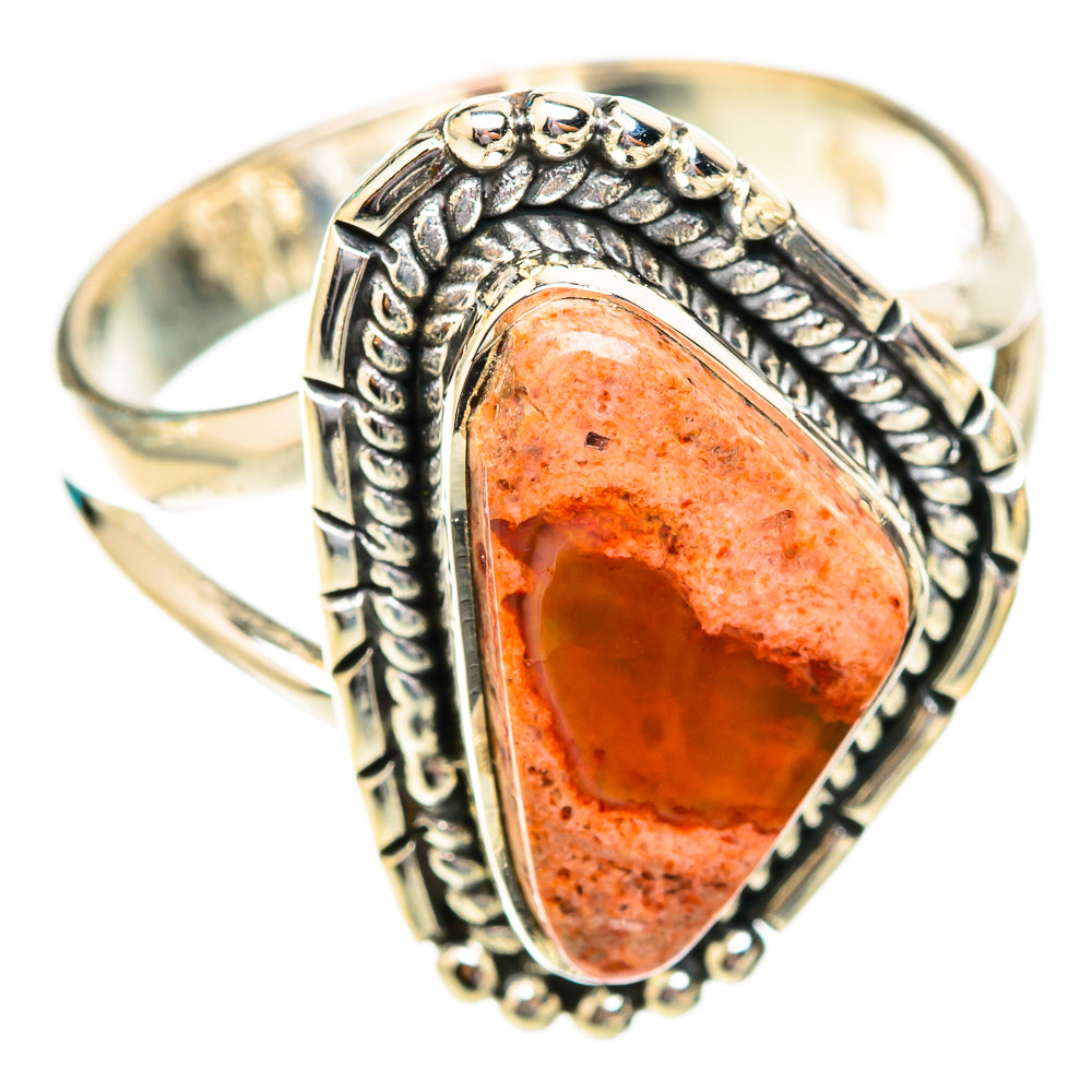 Mexican Fire Opal Rings handcrafted by Ana Silver Co - RING118629 - Photo 2
