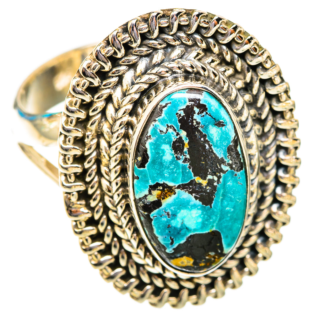 Tibetan Turquoise Rings handcrafted by Ana Silver Co - RING118636 - Photo 2
