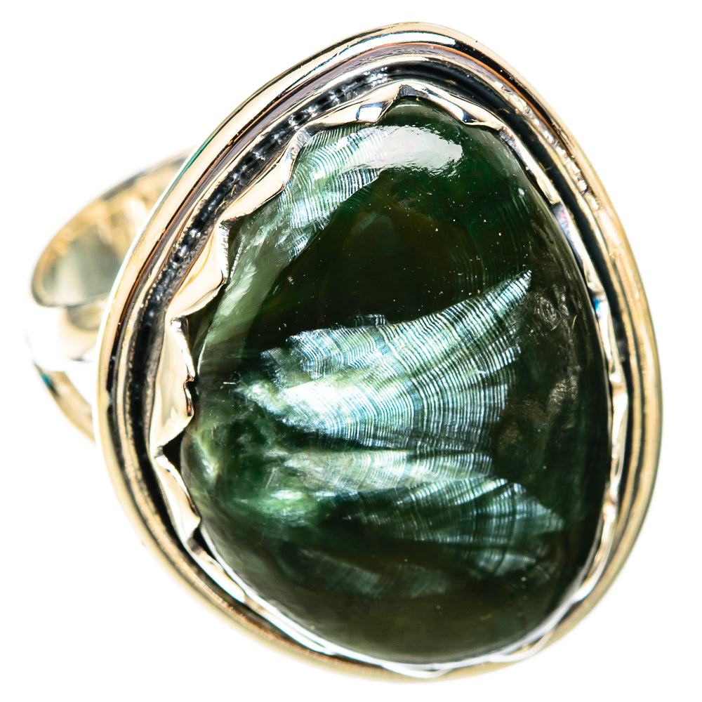 Seraphinite Rings handcrafted by Ana Silver Co - RING118638 - Photo 2