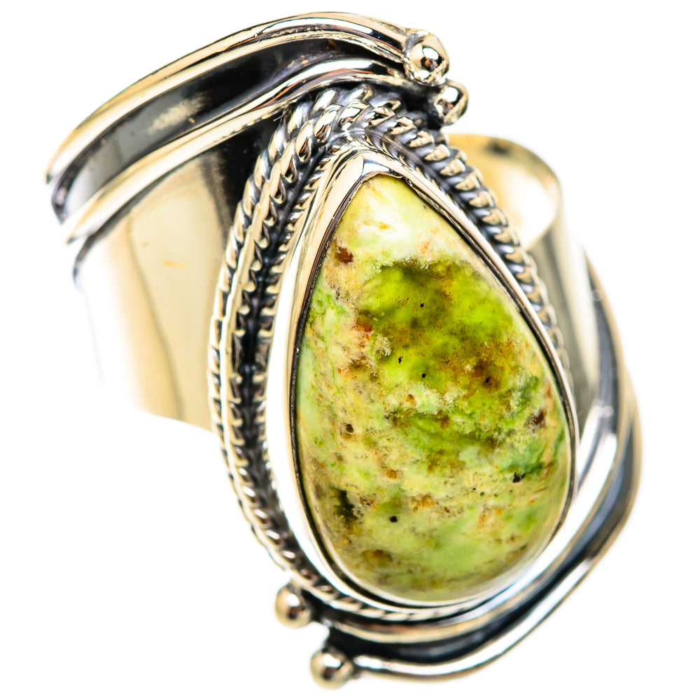 Australian Green Opal Rings handcrafted by Ana Silver Co - RING118639 - Photo 2