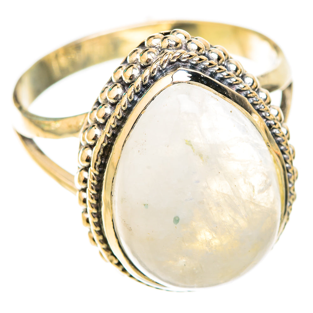 Rainbow Moonstone Rings handcrafted by Ana Silver Co - RING118653 - Photo 2
