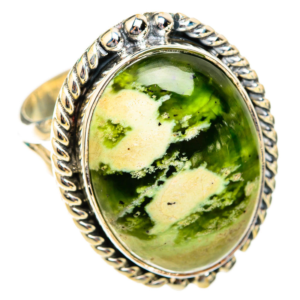 Australian Green Opal Rings handcrafted by Ana Silver Co - RING118667 - Photo 2