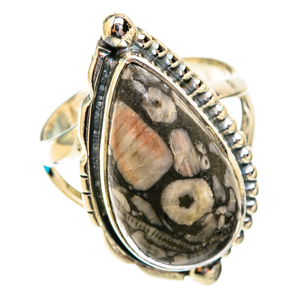 Crinoid Fossil Rings handcrafted by Ana Silver Co - RING118677 - Photo 2