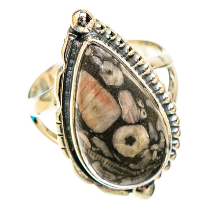 Crinoid Fossil Rings handcrafted by Ana Silver Co - RING118677 - Photo 2