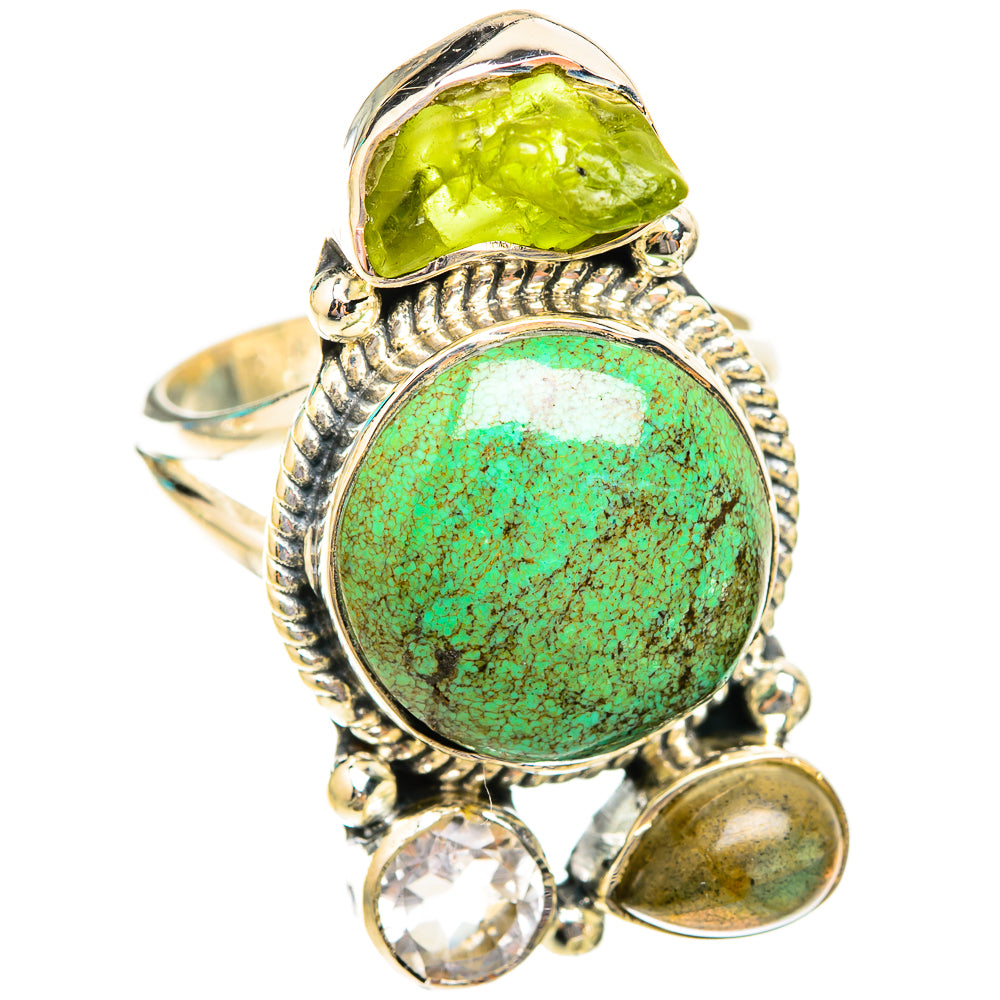 Tibetan Turquoise Rings handcrafted by Ana Silver Co - RING118690 - Photo 2
