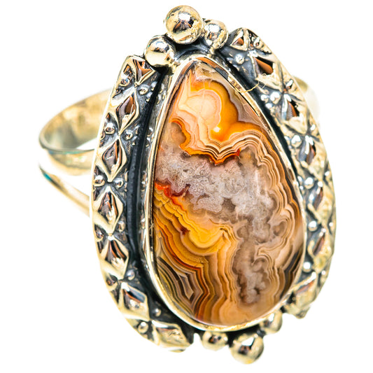 Crazy Lace Agate Rings handcrafted by Ana Silver Co - RING118692 - Photo 2