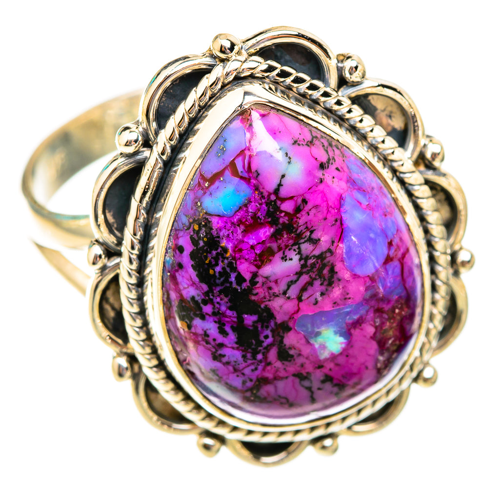 Purple Turquoise Rings handcrafted by Ana Silver Co - RING118697 - Photo 2