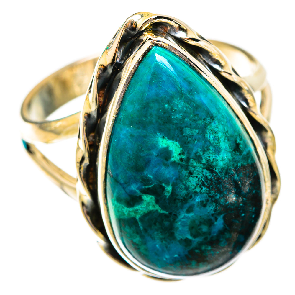 Chrysocolla Rings handcrafted by Ana Silver Co - RING118705 - Photo 2