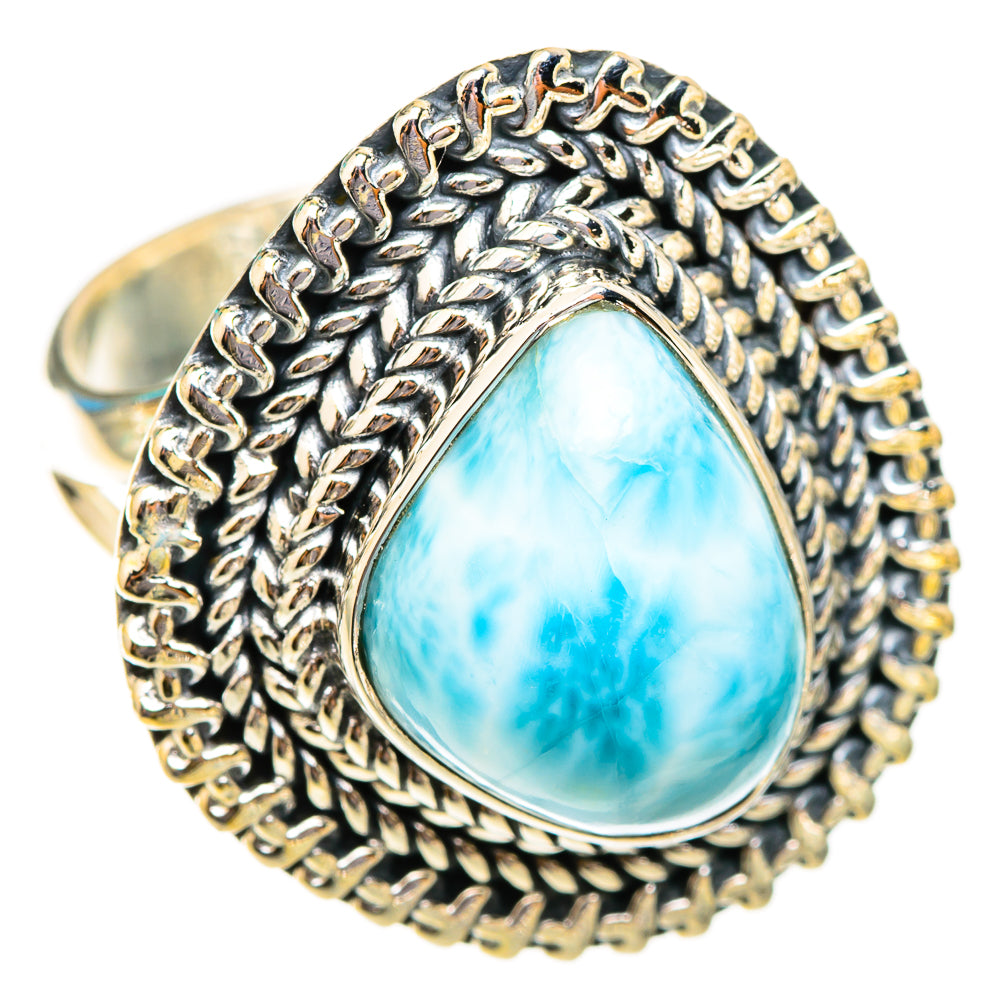Larimar Rings handcrafted by Ana Silver Co - RING118707 - Photo 2