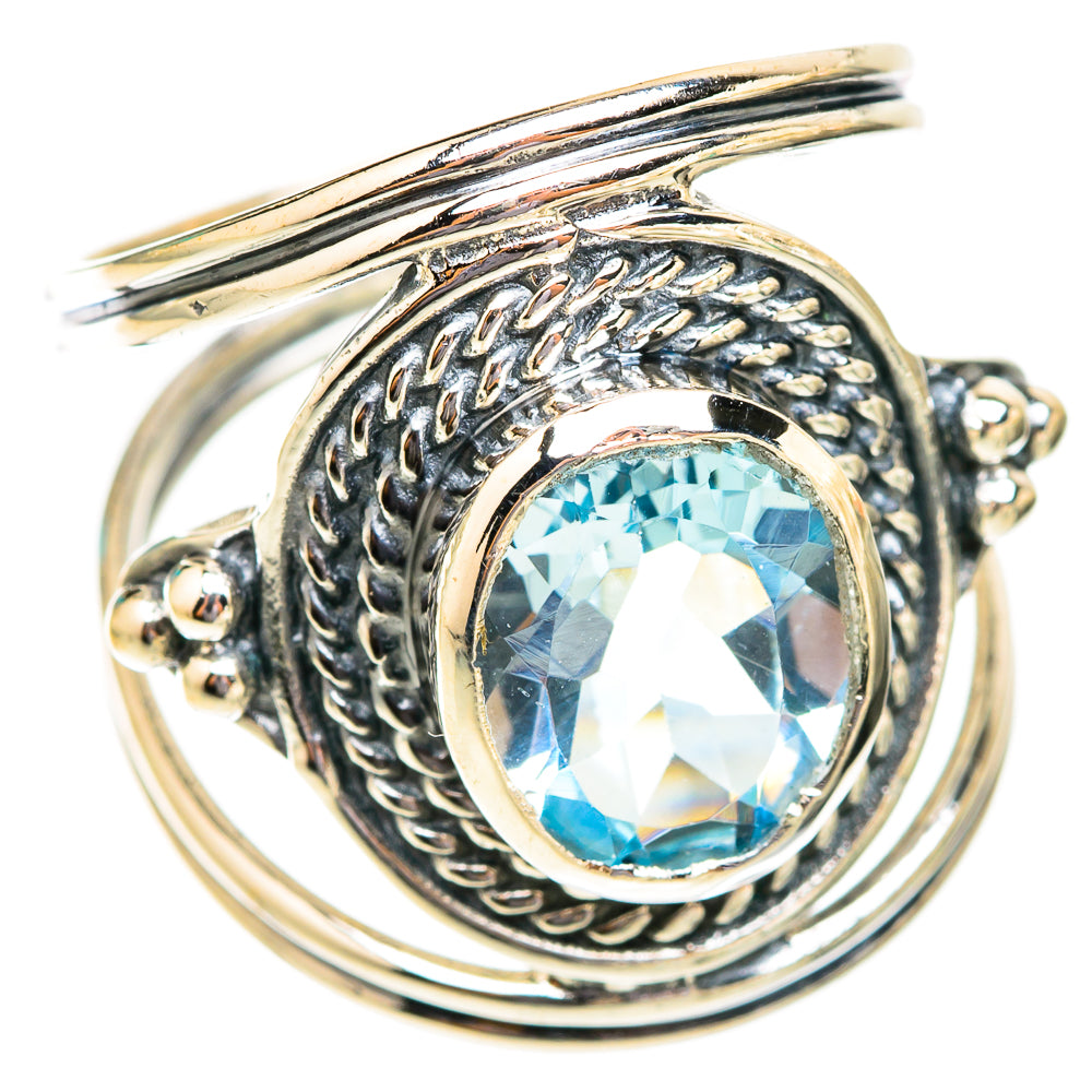 Blue Topaz Rings handcrafted by Ana Silver Co - RING118709 - Photo 2