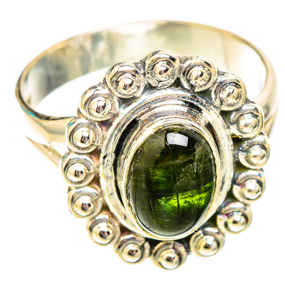Green Tourmaline Rings handcrafted by Ana Silver Co - RING118714 - Photo 2