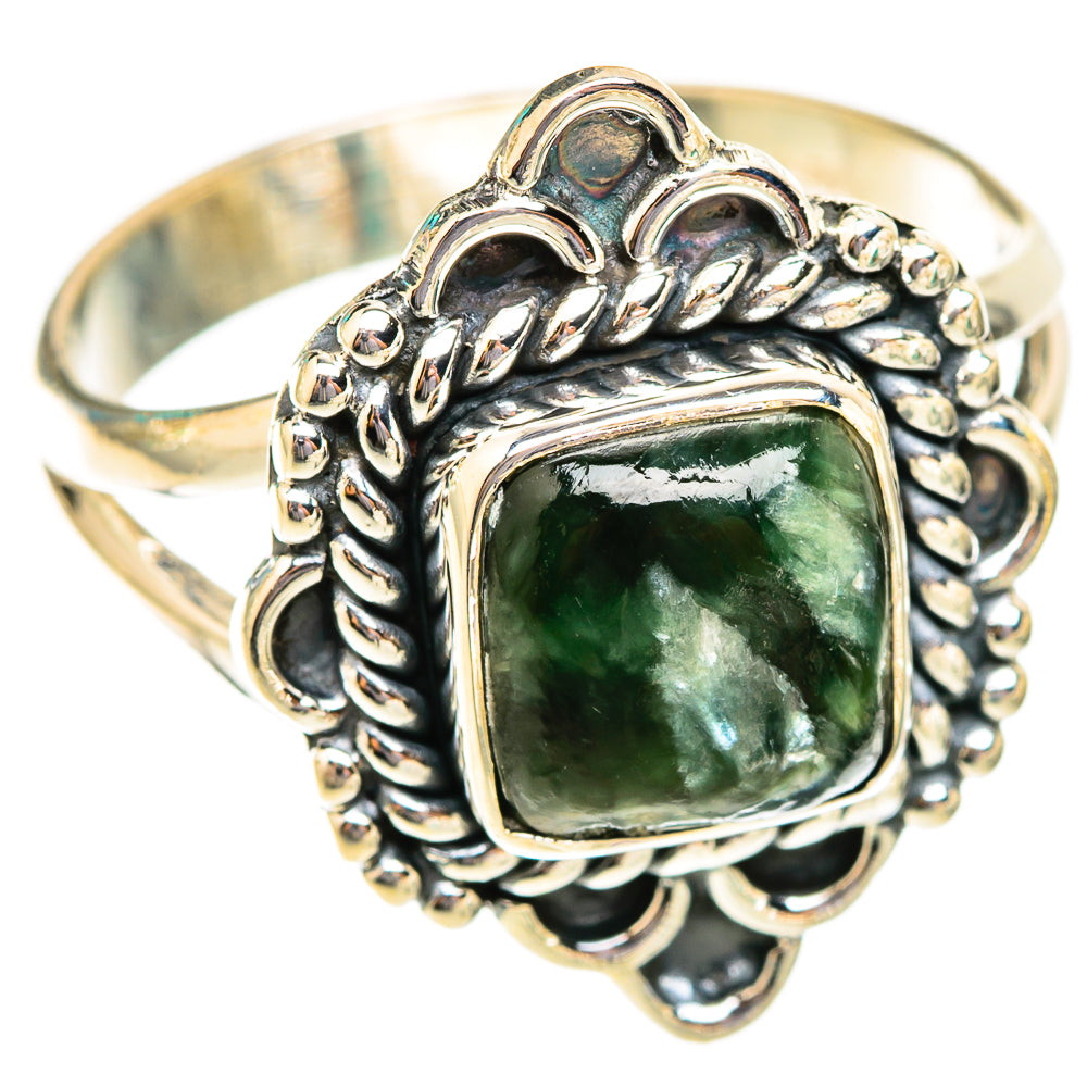Seraphinite Rings handcrafted by Ana Silver Co - RING118731 - Photo 2