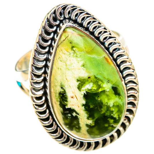 Australian Green Opal Rings handcrafted by Ana Silver Co - RING118733 - Photo 2