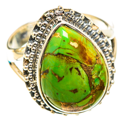 Green Copper Composite Turquoise Rings handcrafted by Ana Silver Co - RING118734 - Photo 2