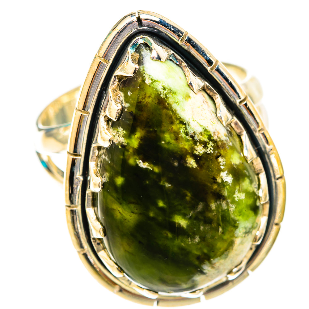 Australian Green Opal Rings handcrafted by Ana Silver Co - RING118755 - Photo 2
