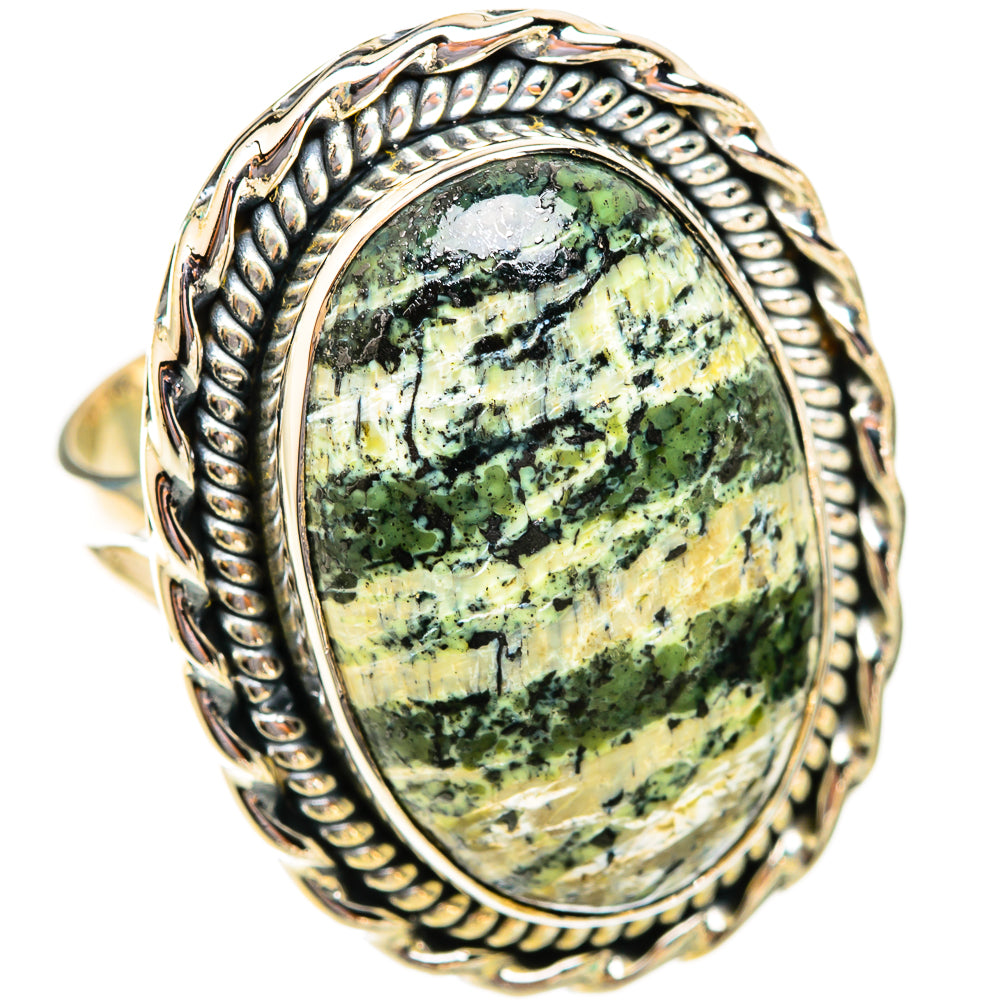 Green Swiss Opal Rings handcrafted by Ana Silver Co - RING118760 - Photo 2
