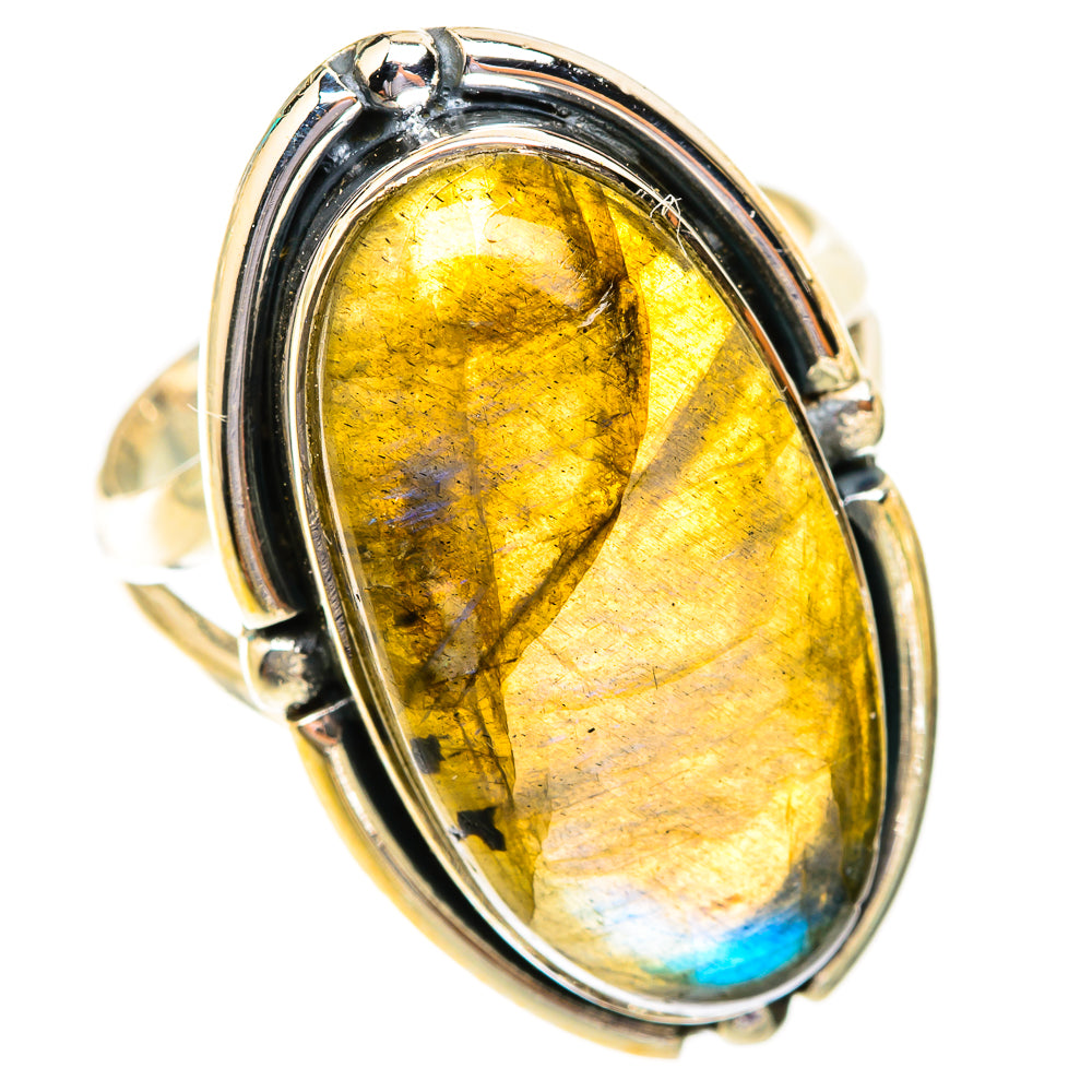 Labradorite Rings handcrafted by Ana Silver Co - RING118788 - Photo 2