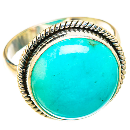 Peruvian Amazonite Rings handcrafted by Ana Silver Co - RING118789 - Photo 2