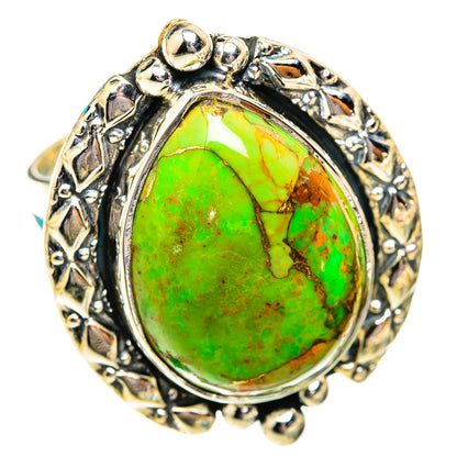 Green Copper Composite Turquoise Rings handcrafted by Ana Silver Co - RING118798 - Photo 2