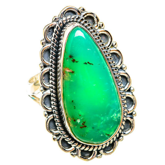 Chrysoprase Rings handcrafted by Ana Silver Co - RING118799 - Photo 2