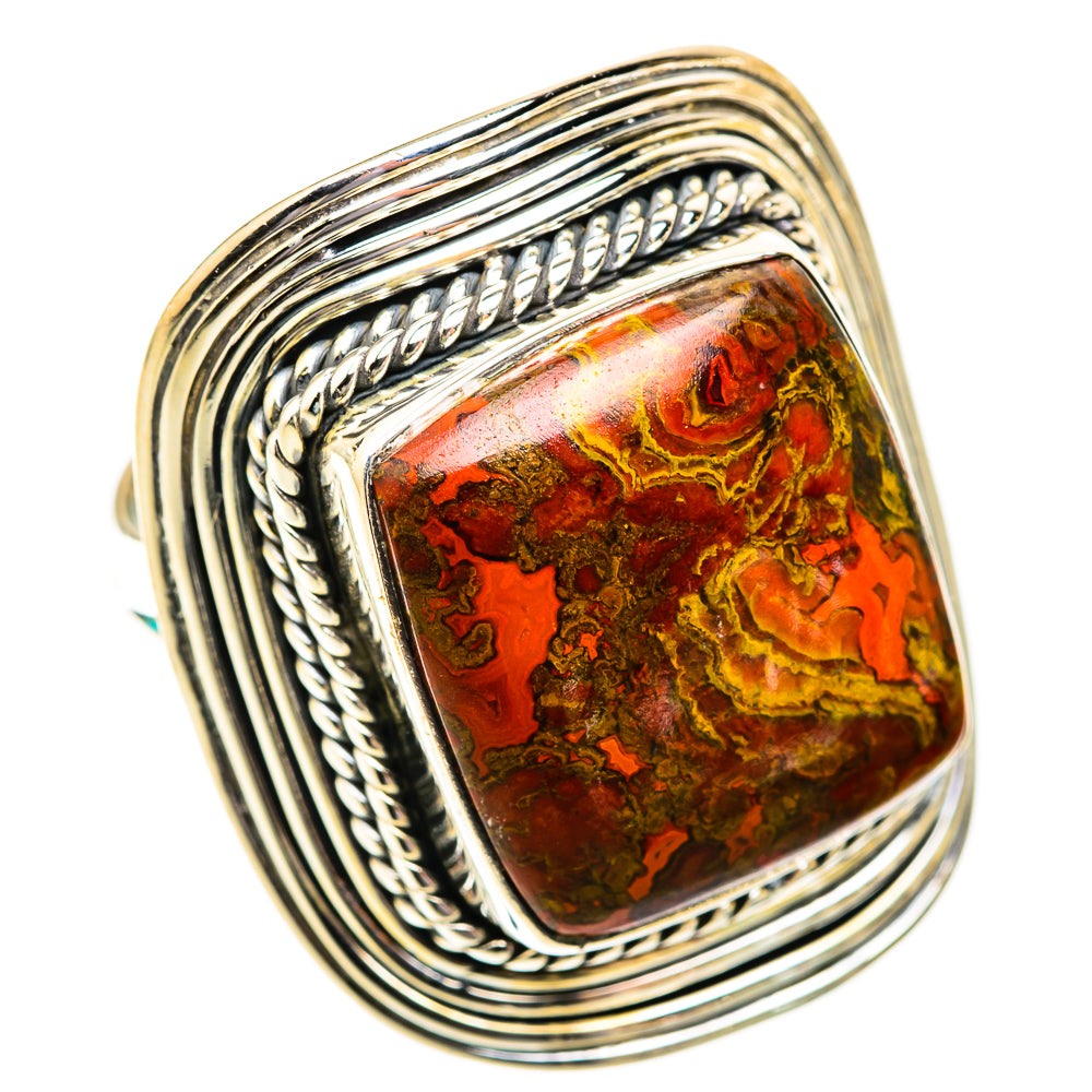 Crazy Lace Agate Rings handcrafted by Ana Silver Co - RING118801 - Photo 2