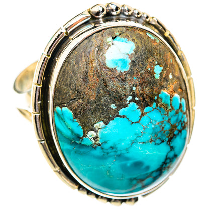 Tibetan Turquoise Rings handcrafted by Ana Silver Co - RING118823 - Photo 2