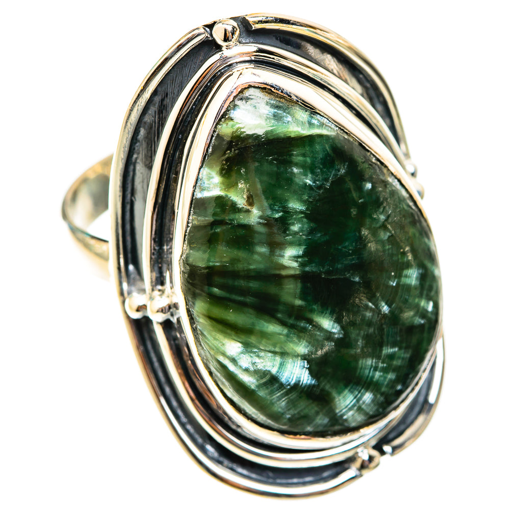 Seraphinite Rings handcrafted by Ana Silver Co - RING118826 - Photo 2
