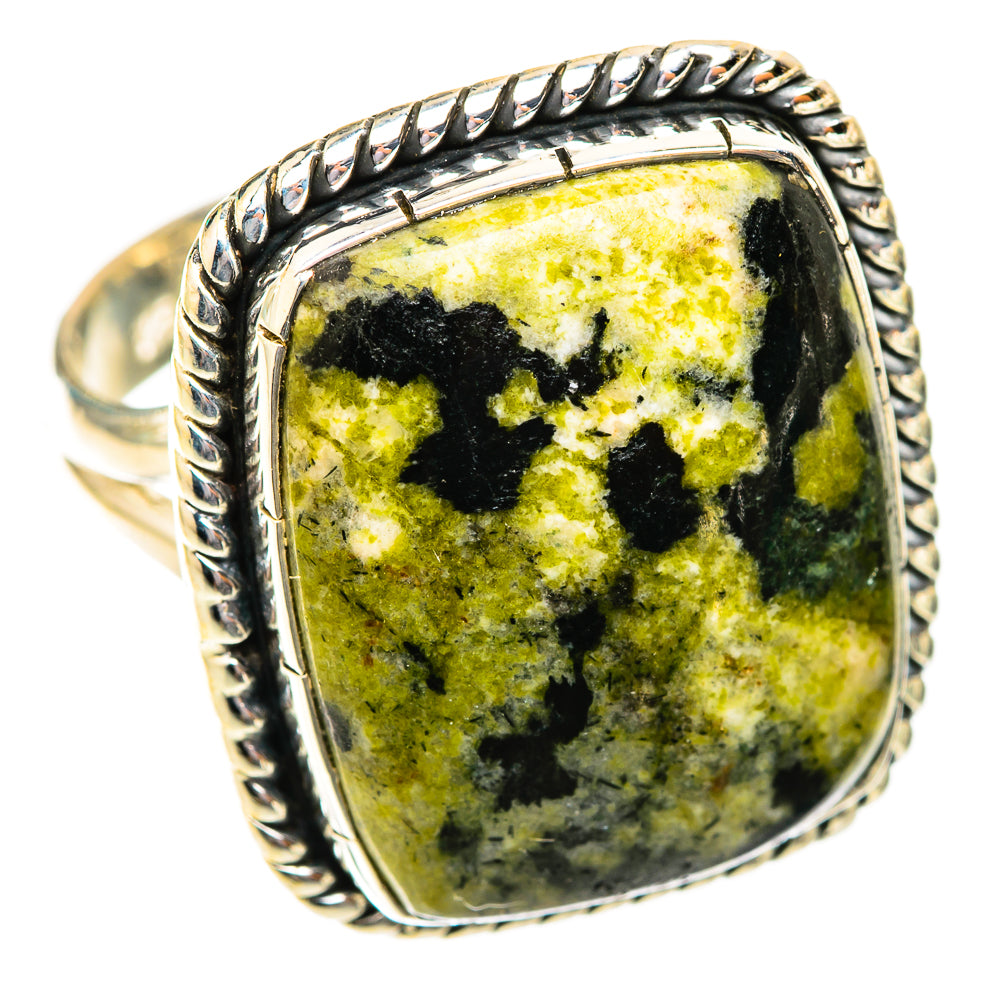 Serpentine Stone Rings handcrafted by Ana Silver Co - RING118827 - Photo 2
