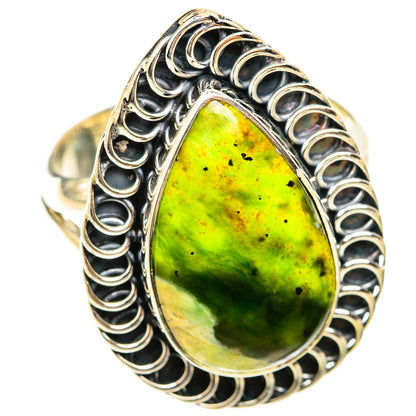 Australian Green Opal Rings handcrafted by Ana Silver Co - RING118829 - Photo 2